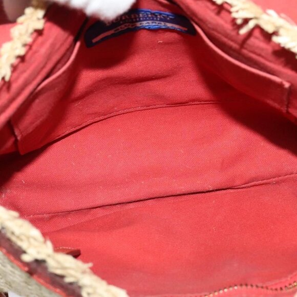 BURBERRY Blue Label Shoulder Bag Straw Beige Auth 123677 - Picture 2 of 15